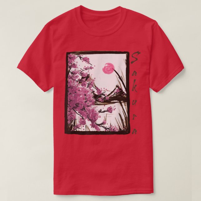 Sakura Cherry Blossom Festival Cherry Blossom Tree T Shirt (Design framsida)