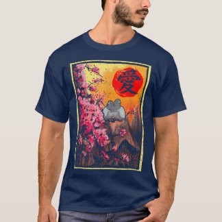 Sakura Cherry Blossom Japanese Tokyo Sun Pigeons K T Shirt