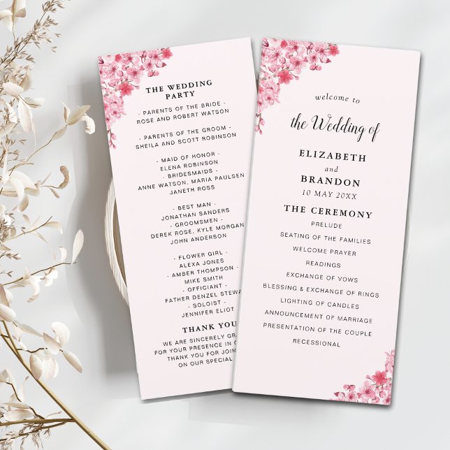 Sakura – Cherry Blossom Sakura Wedding  Program (Skapare uppladdad)