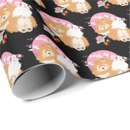 SAKURA - Chow - papper svart förpackning Presentpapper