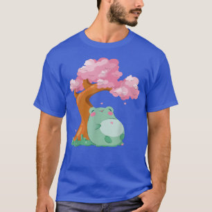 Sakura Cute Frog Kawaii Japanska Cherry Blossom Tr T Shirt