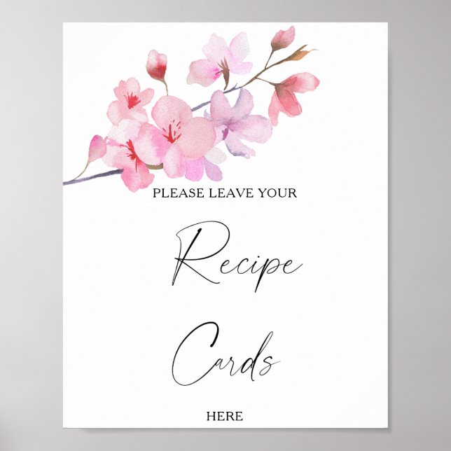 Sakura - Din receptkort här Affisch (Framsidan)