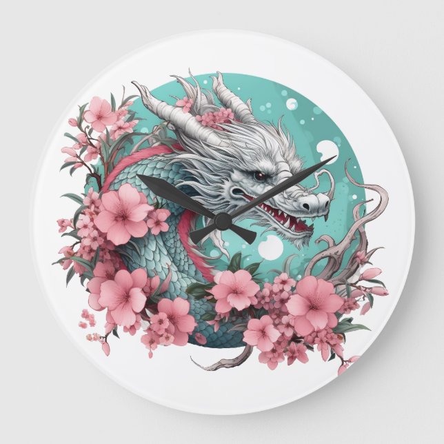 Sakura Dragon Stor Klocka (Framsida)