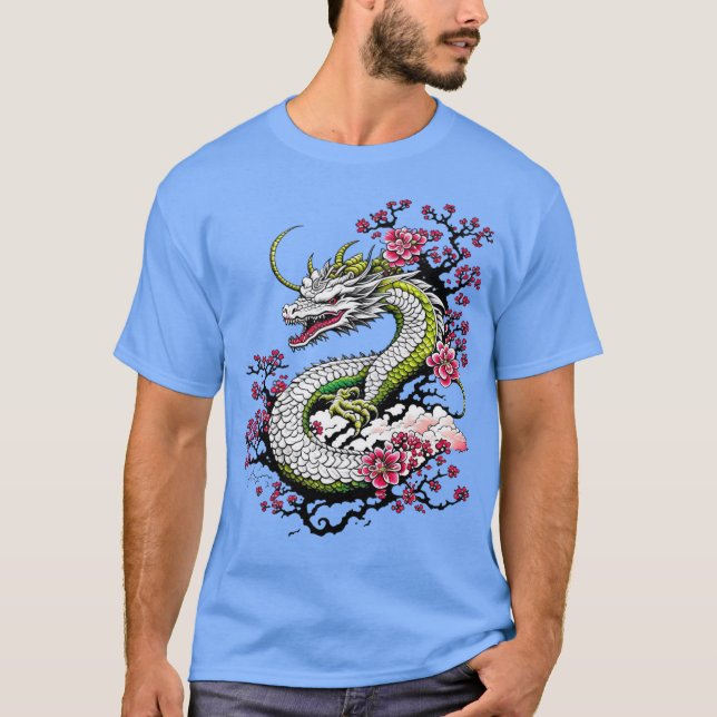 Sakura Dragon T Shirt (Framsida)
