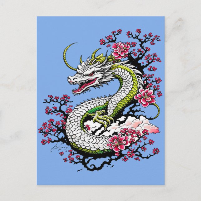 Sakura Dragon Vykort (Framsida)