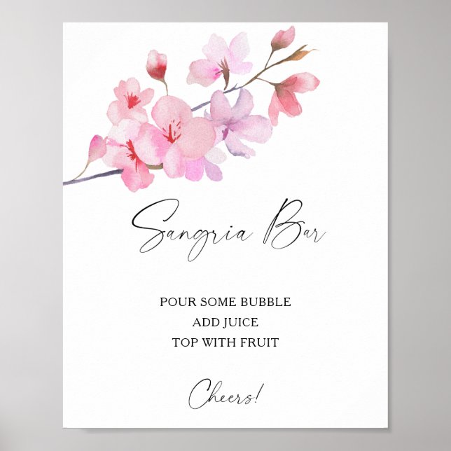 Sakura elegant - sangria pub poster (Framsidan)
