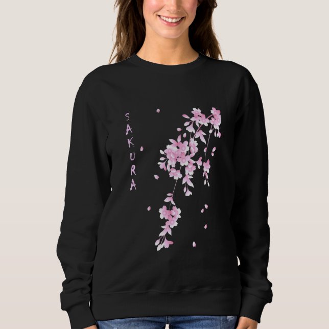 Sakura Flower Cherry Blommars Japansk Art Japan T Shirt (Framsida)