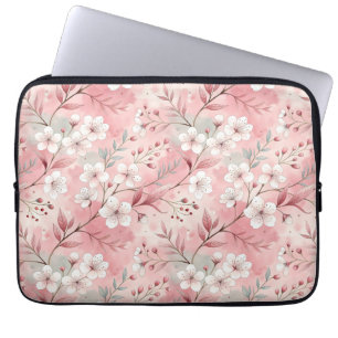Sakura Flower Mönster Rosa Laptop Fodral