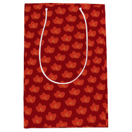 Sakura Flowers Bloom for Lunar New Year Red Guld