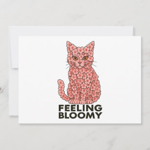 Sakura Flowers Katt Känna sig Bloomy Inbjudningar