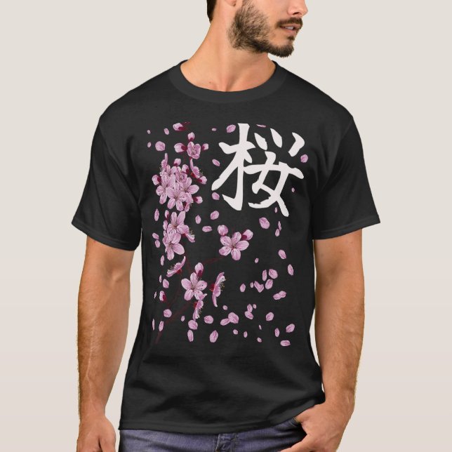 Sakura Flowers Vår Cherry Blommars Japanska Kan Ka T Shirt (Framsida)