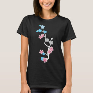 Sakura Gift Trans Funny Gift Tee Women, flicka Kär