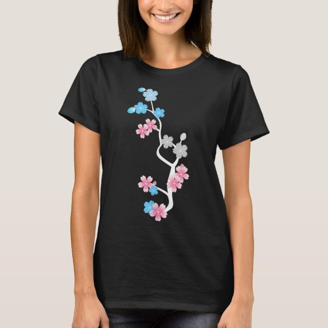 Sakura Gift Trans Funny Gift Tee Women, flicka Kär (Framsida)