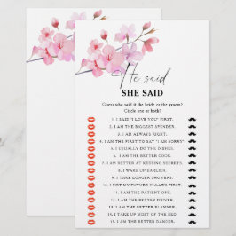 Sakura - Han sa hon sa bröllopsdusch spel