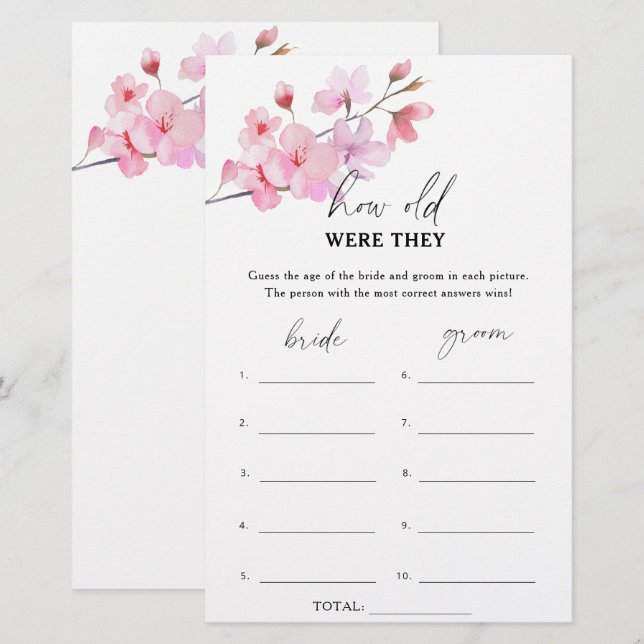 Sakura - Hur gamla var de som spelade möhippa? (Fram/baksida)