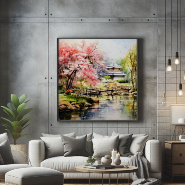 Sakura i japanska Garden Fototryck (Skapare uppladdad)