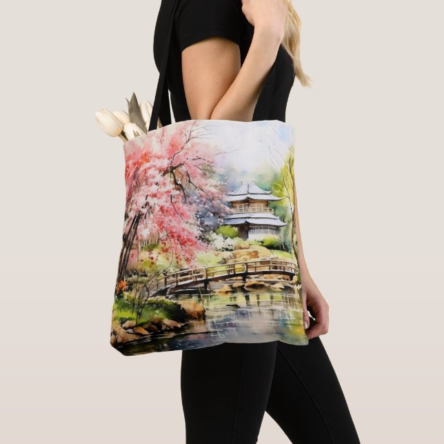 Sakura i japanska Garden Tygkasse (Närbild)