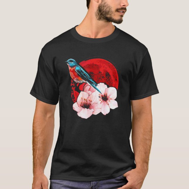 Sakura Japan Cherry Blommar Träd Nature Japanska B T Shirt (Framsida)