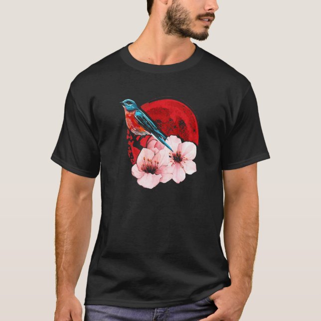 Sakura Japan Cherry Blommar Träd Nature Japanska B T Shirt (Framsida)