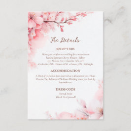 Sakura Japansk Körsbärsblom Wedding Detaljer Tilläggskort