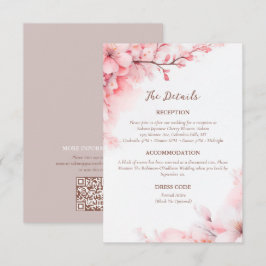 Sakura Japansk Körsbärsblom Wedding Detaljer Tilläggskort