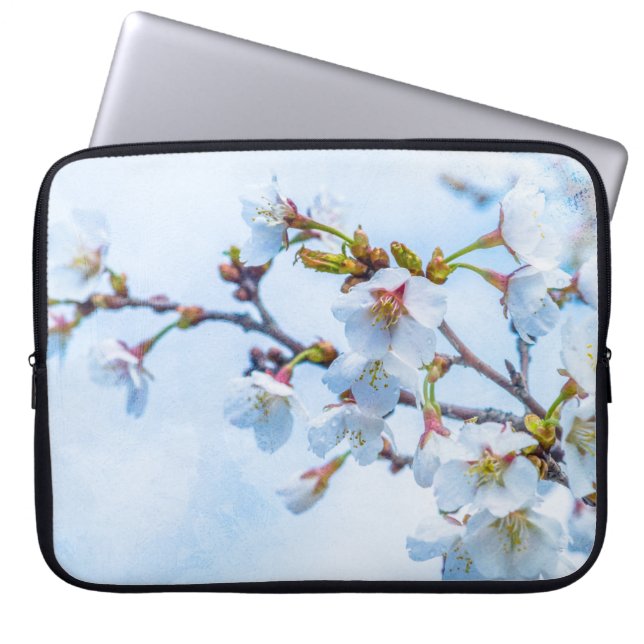 Sakura - Japansk körsbärsBlommar Laptop Sleeve (Framsidan)