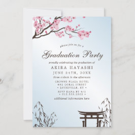 Sakura Japansk Körsbärsblommas Studentenexamenfest Inbjudningar