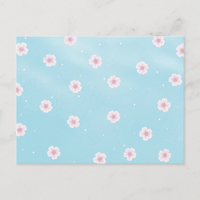 Sakura Japansk Vår Blommig Vykort (Framsida)