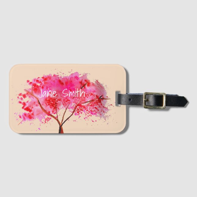 Sakura Japanska Cherry Blommar art Bagagebricka (Framsida horisontal)