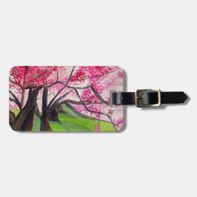 Sakura Japanska Cherry Blommar art Bagagebricka (Horisontell Framsida)