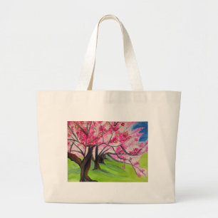 Sakura Japanska Cherry Blommar art Jumbo Tygkasse