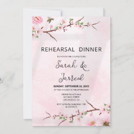 Sakura Japanska Cherry Blommar Asian Rehearsal Inbjudningar