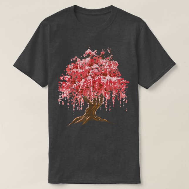 Sakura Japanska Cherry Blommar Träd Nature Graphic T Shirt (Design framsida)
