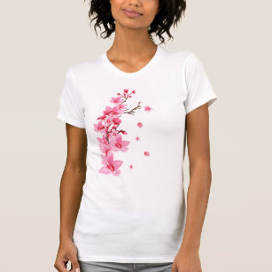 Sakura Japanska Cherry Träd Blommars T Shirt