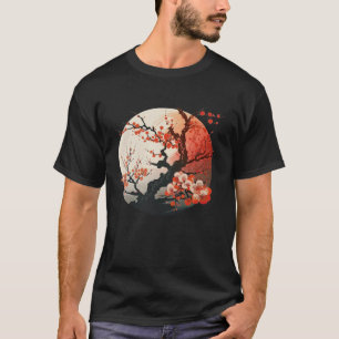 Sakura Japanska japanska Cherry Blommar Plum Blomm T Shirt