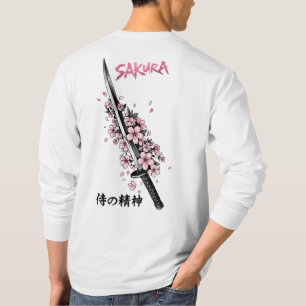 Sakura Katana Japansk Estetisk Streetwear T Shirt