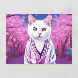 Sakura kattunge helg vykort
