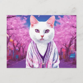 Sakura kattunge helg vykort