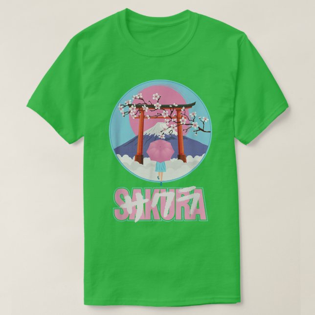 Sakura Kawaii Anime Manga Cute Japansk parody T Shirt (Design framsida)