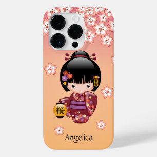 Sakura Kokeshi docka - Geishaflicka på persika