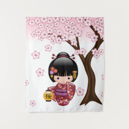 Sakura Kokeshi Doll - Cute Japansk Geisha Girl
