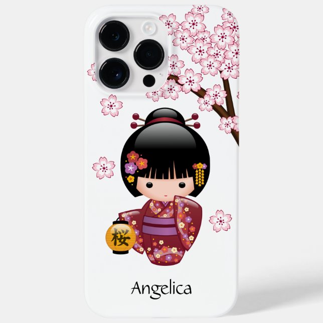 Sakura Kokeshi Doll - Cute Japansk Geisha Girl (Baksida)