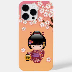 Sakura Kokeshi Doll - Geisha Girl på Peach