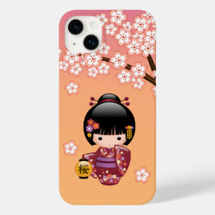 Sakura Kokeshi Doll - Geisha Girl på Peach