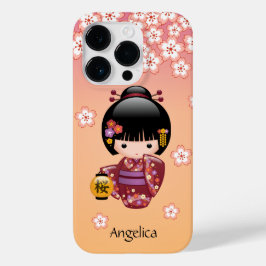 Sakura Kokeshi Doll - Geisha Girl på Peach
