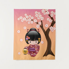 Sakura Kokeshi Doll - Geisha Girl på Peach