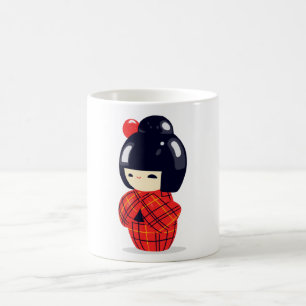Sakura Kokeshi Doll Kaffemugg
