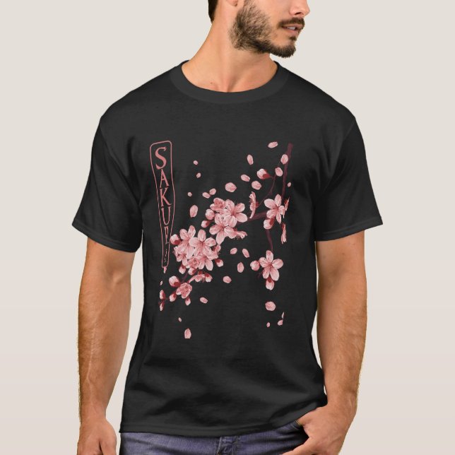 Sakura Körsbärsblom Konst T Shirt (Framsida)