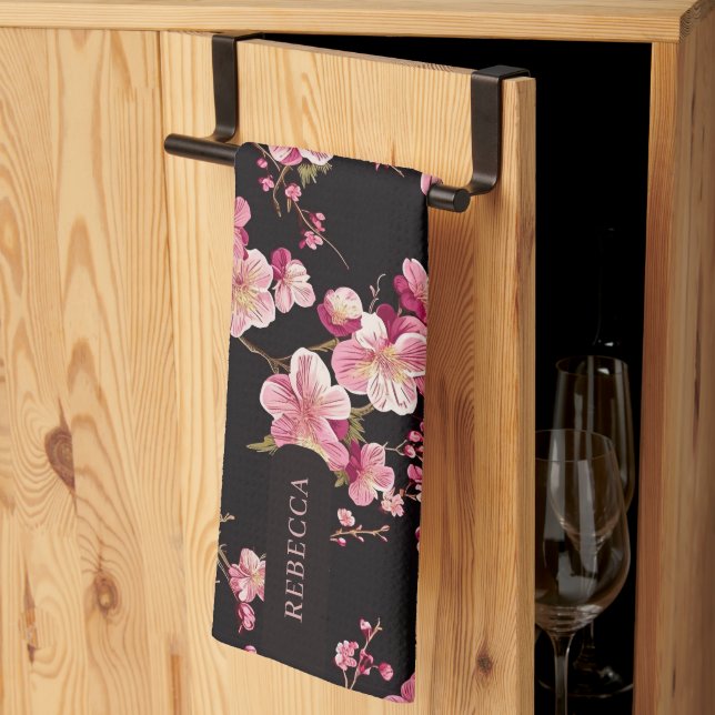 Sakura Körsbärsblommmotiv  Kökshandduk (Thirds Fold)