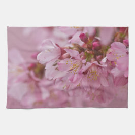 Sakura Körsbärsblommor Ljusrosa Reflektioner Kökshandduk